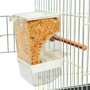 Automatic food feeder bird cage parakeet finch canary