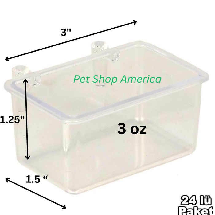 Buy POR Lot Of 4 Bird Transparent Clear Seed Water Feeder Feeding Hook Feeders Bird Hummingbird Feeder Bird Seed Bowl Bird Feeder Pole Squirrel Proof Bird