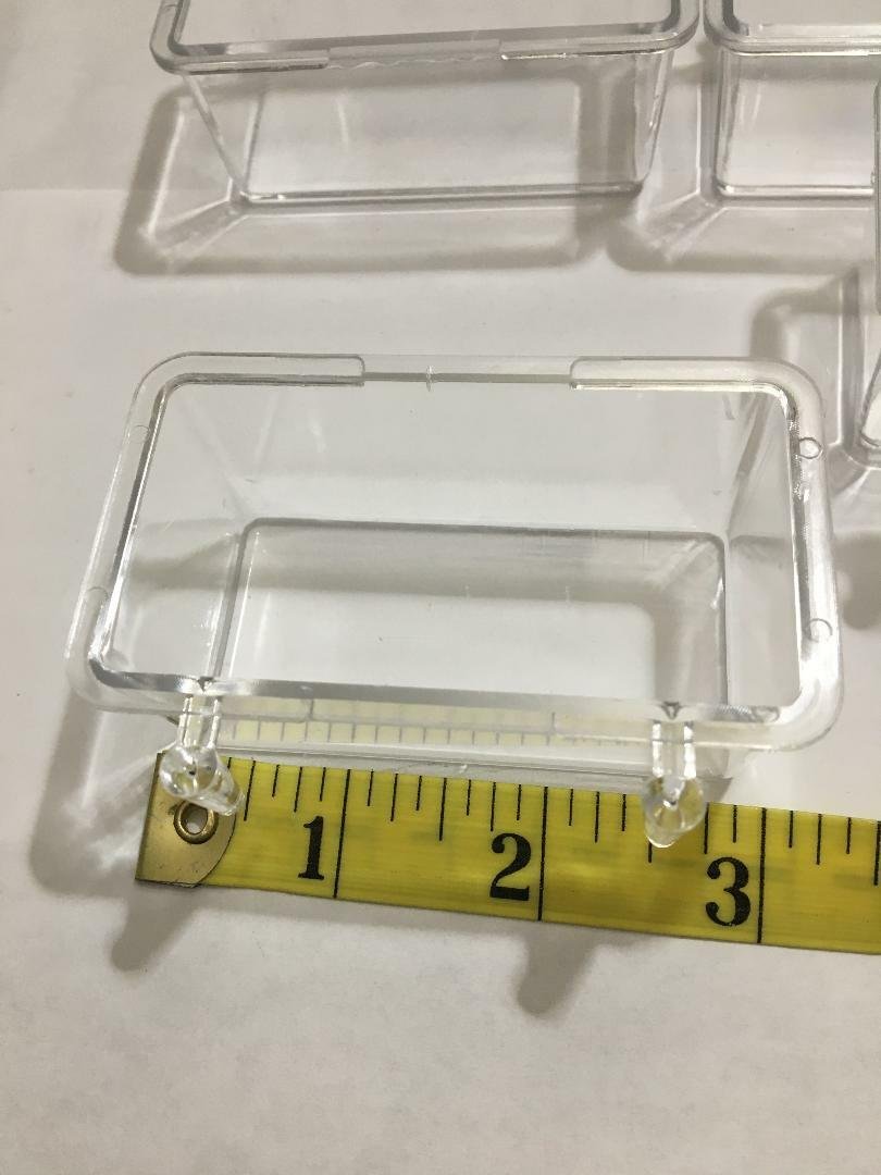 thumbnail image 2 of Mcage Lot Of 4 Clear Plastic Bird Cage Seed & Water Feeder Cups - Model 8054 2 of 6