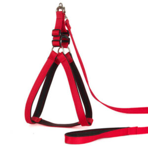 Dog Harness Lead Leash set red