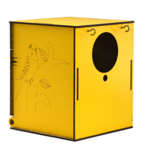 Parakeet Fiberboard Nest Box – Wooden Breeding & Resting Nest for Small Birds