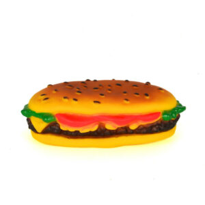Dog Chew Toy Squeak Cheese Burger