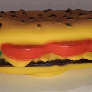Dog Chew Toy Squeak Cheese Burger