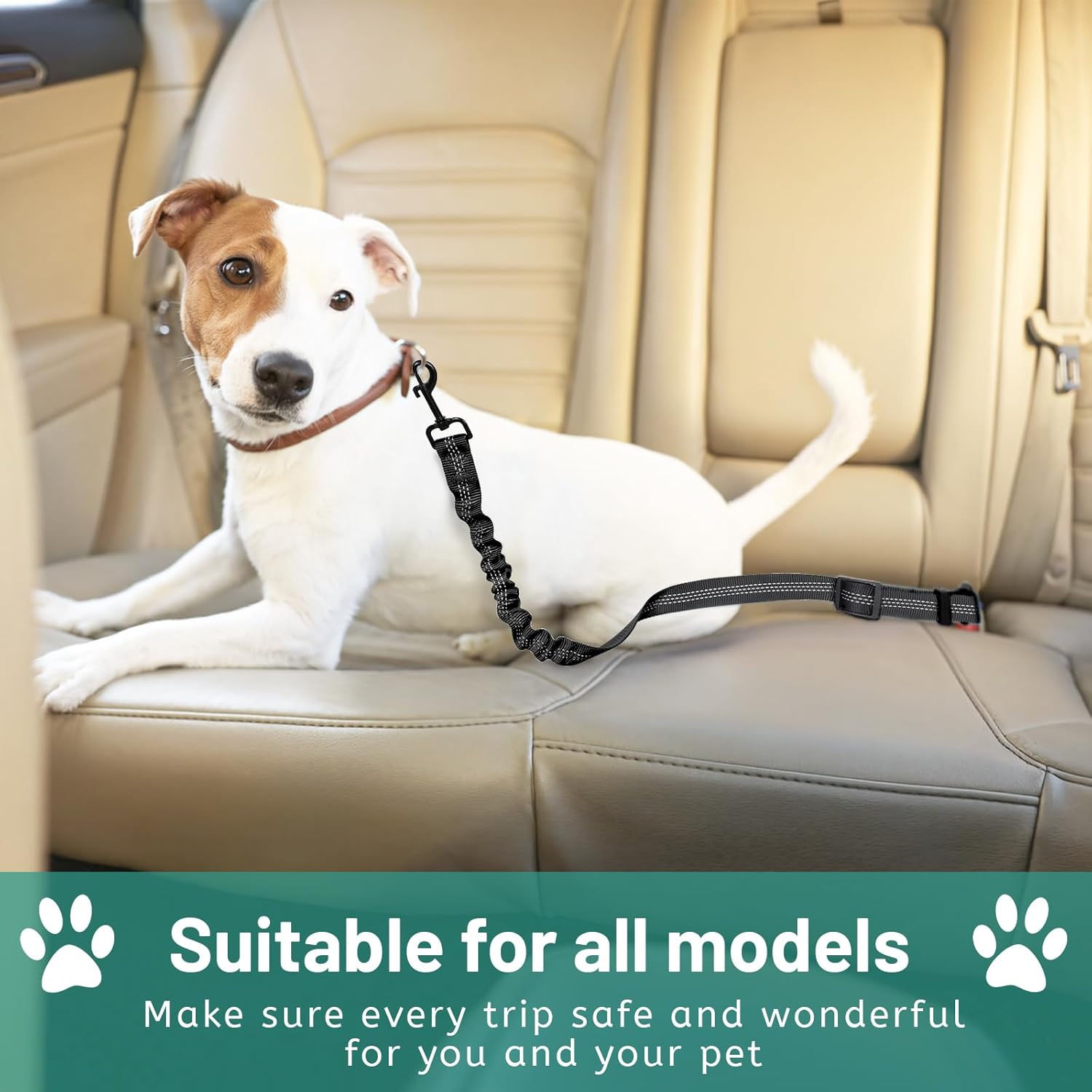 Adjustable Dog Car Seat Belt - Pet Safety Harness & Leash For Car Travel
