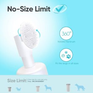 No-Rinse Dog Paw Cleaner Foam & Silicone Brush