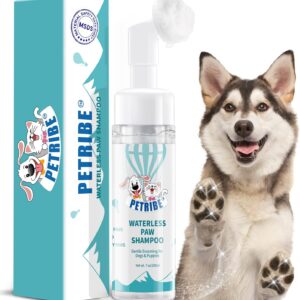 No-Rinse Dog Paw Cleaner Foam & Silicone Brush